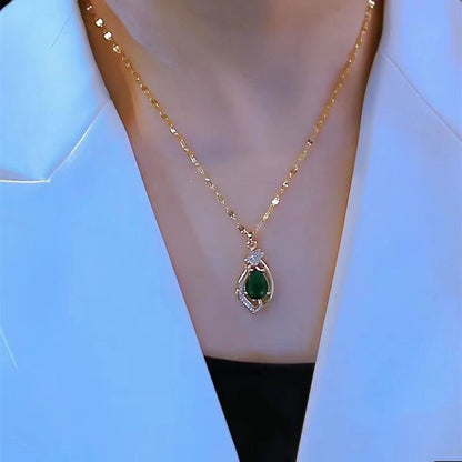 Women's Water Drop Clavicle Chain Temperament Wild Design Necklaces