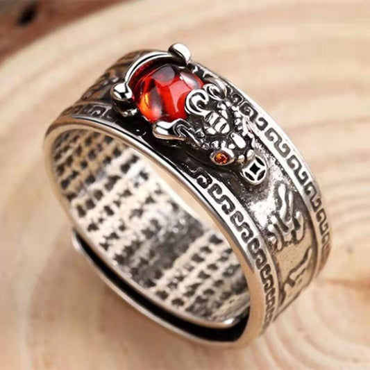 Men's Retro Open Mouth Domineering Fashion Set Stacked Rings