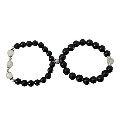 Women's & Men's Magnetic Obsidian Couple Simple Fashion Design High Sense Bracelets