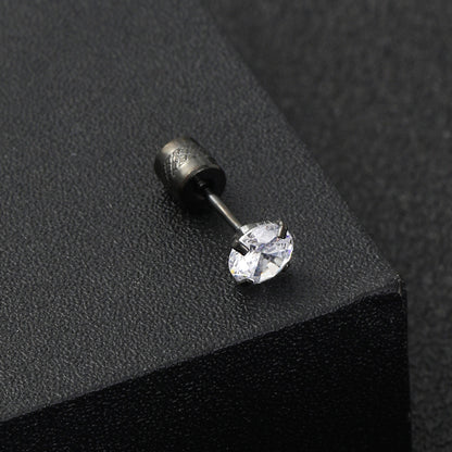 Titanium Steel Fashion Zircon Stainless Ear Bone Nail Simple Earrings