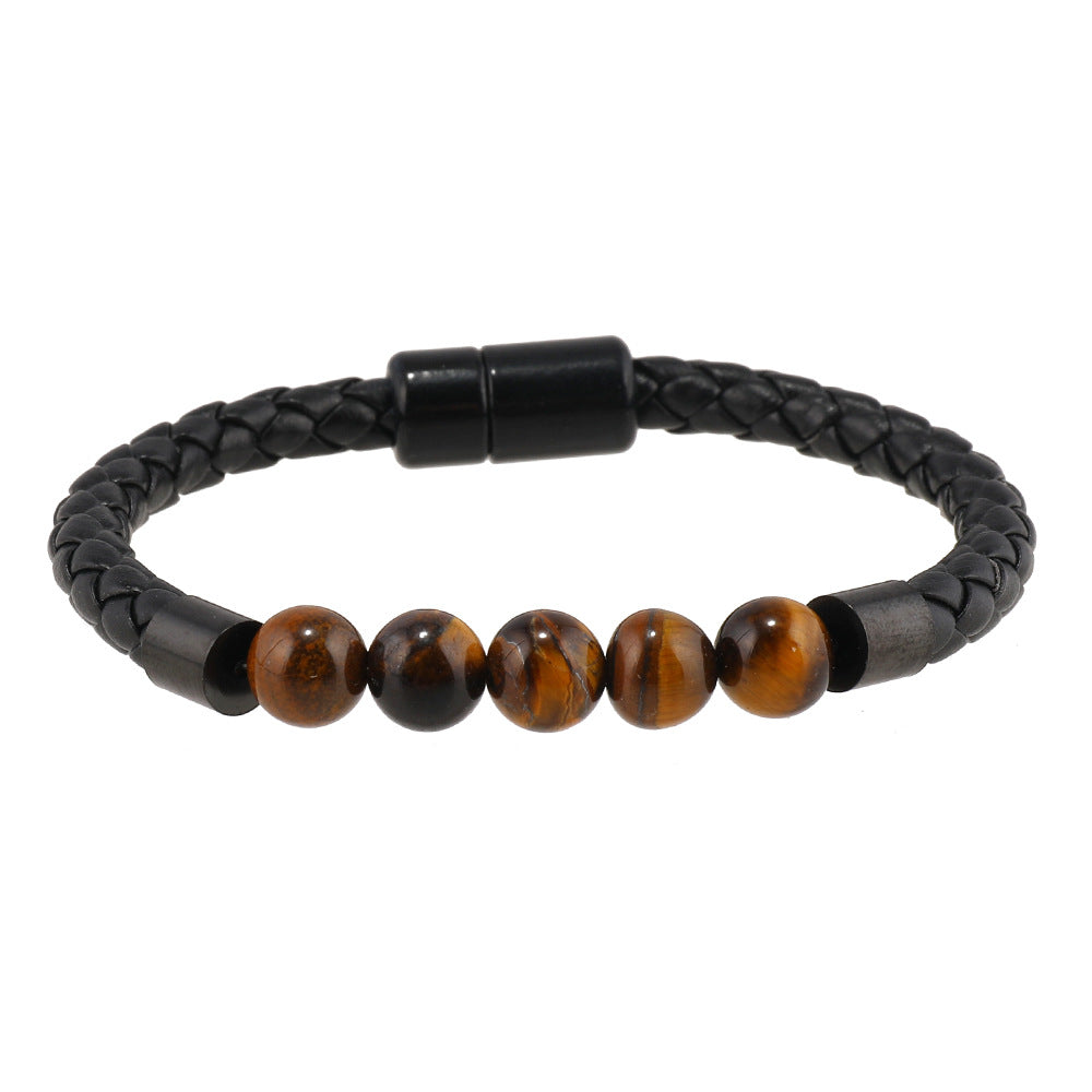 Men's Natural Stone Magnetic Buckle Trendy Simple Bracelets