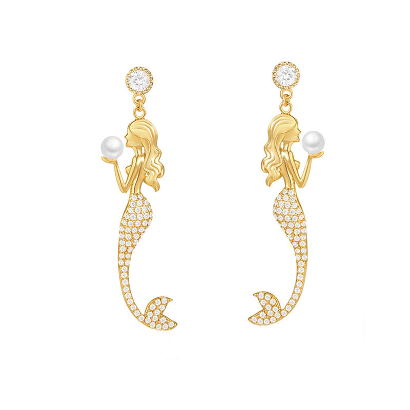 Mermaid Exquisite Super Fairy Graceful Personality Earrings