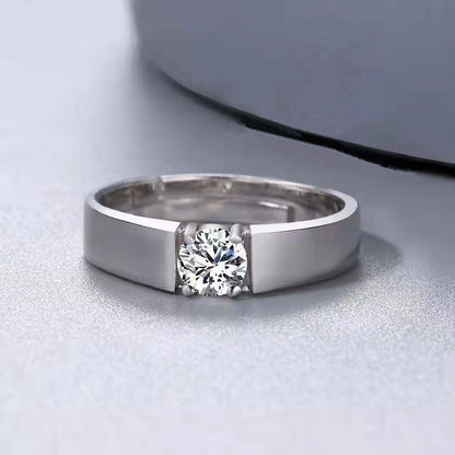 Artificial Diamond Couple Simple Fashion Imitation Rings