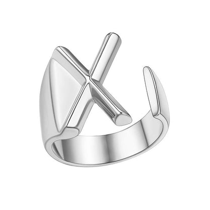 English Letters Female Opening Adjustable Fashion Rings