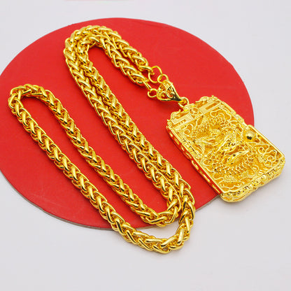 Men's Live Streaming On Gold Plated Large Necklaces