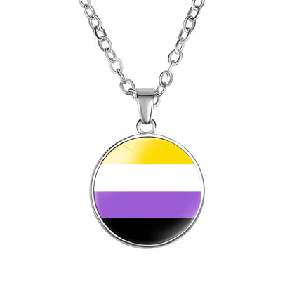 Women's Accessories Fashion Simple Rainbow Flag Pattern Necklaces