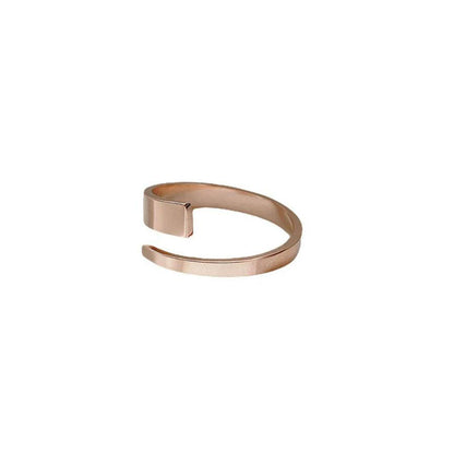 Korean Niche Design Minimalist Irregular Texture Flat Floss Rings