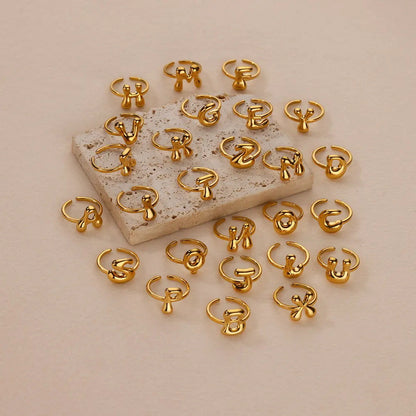 Letters Letter Gold Plated Female Cell Phone Rings