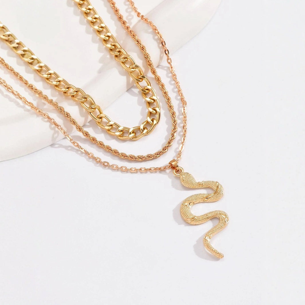 Women's Ornament Retro Trend Snake Element Accessories Necklaces