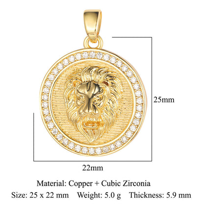Unicorn Love Heart Color Zirconium Copper Pendants