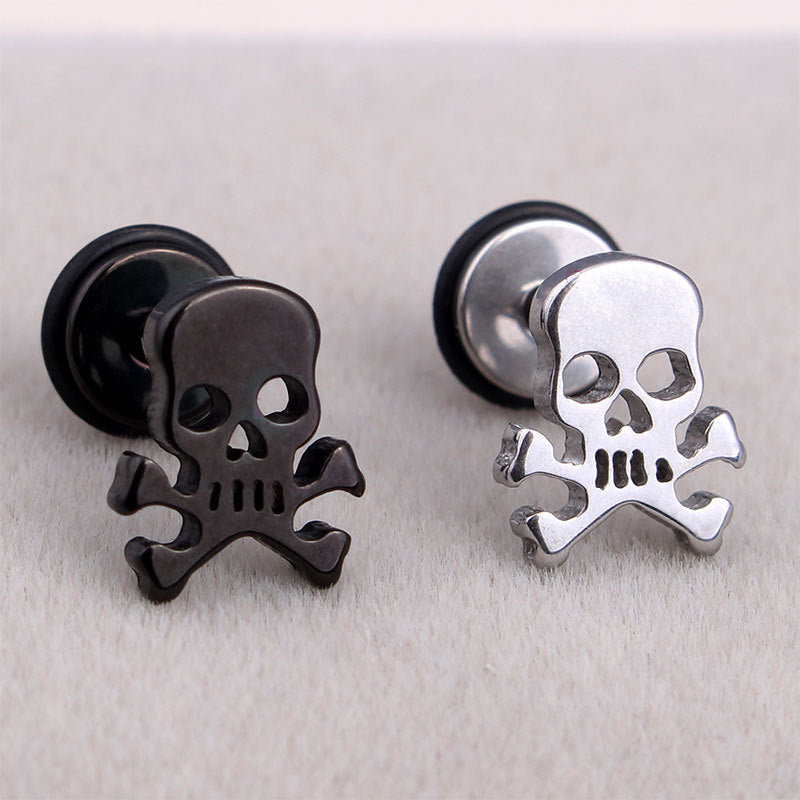 Men's Personalized Minority Skull Titanium Steel Fashion Earrings