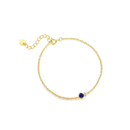 Sier French Entry Lux Colorful Zircon Bracelets