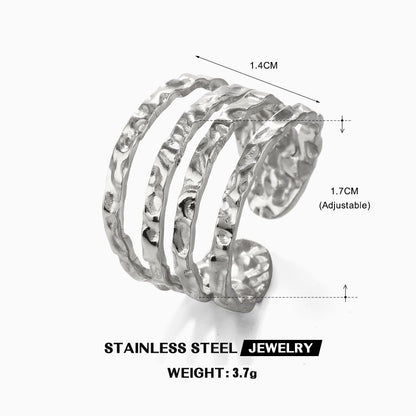 Women's Line Design Simple Stylish Opening Adjustable Rings