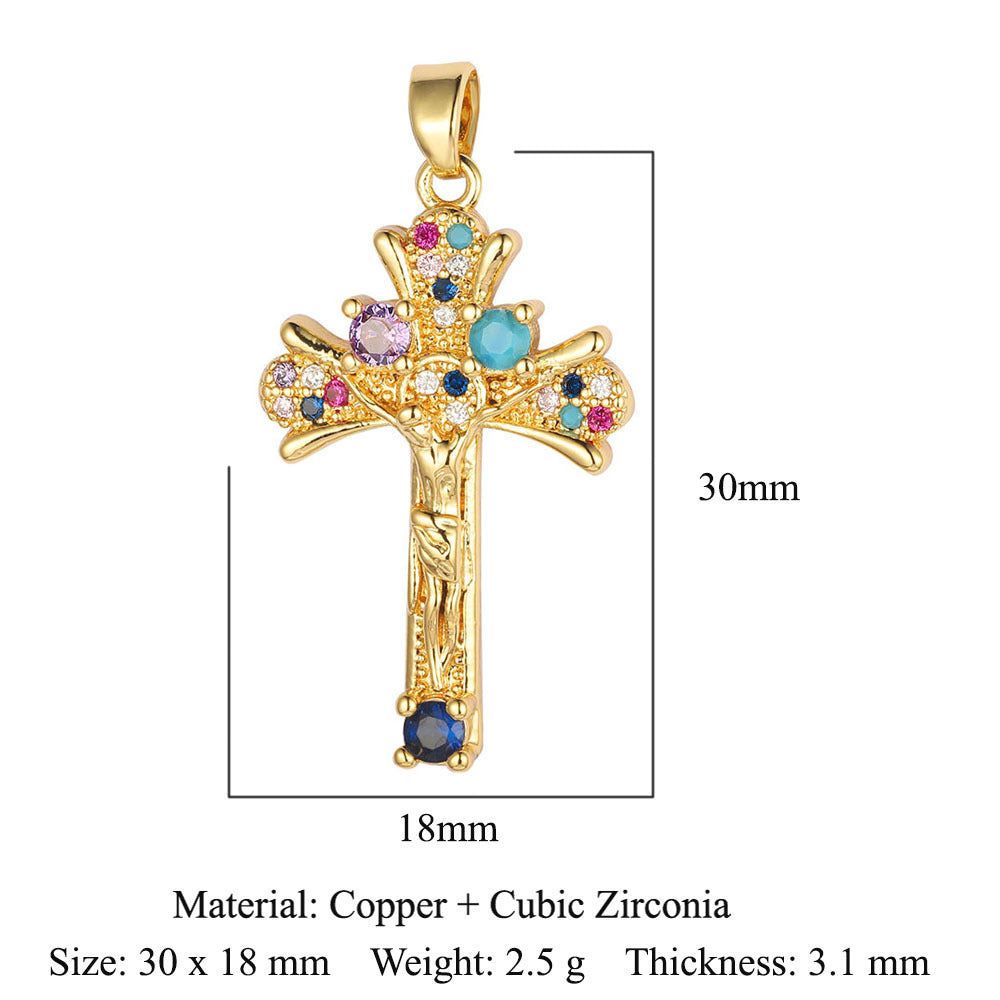 Zirconium Copper Micro Inlaid Zircon Ornament Pendants