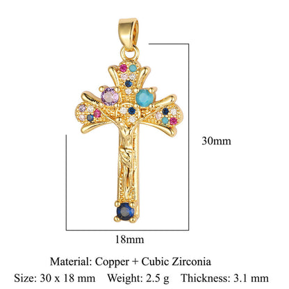 Zirconium Copper Micro Inlaid Zircon Ornament Pendants