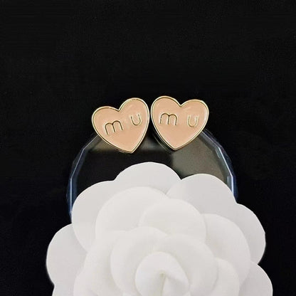 Women's & Men's Quality Collection Trending Rhinestone Letters Sier Earrings