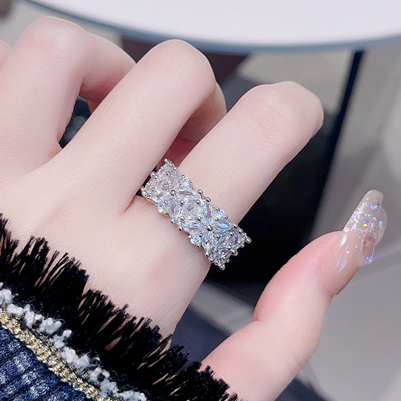 Rhinestone Zircon Light Luxury High-grade Design Rings