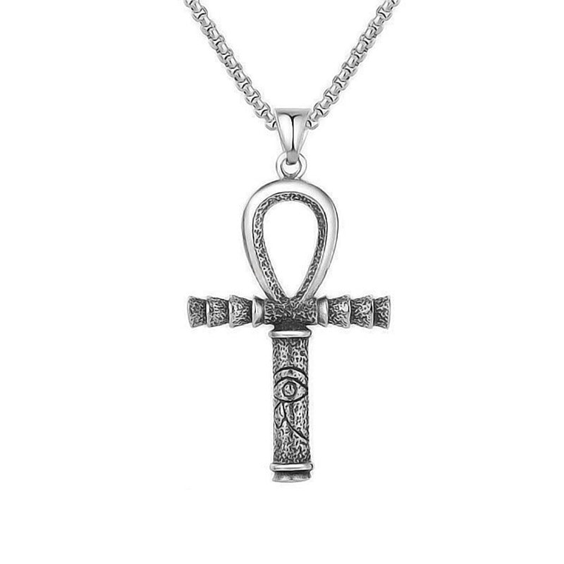 Style Vintage Cross Diamond Titanium Steel Fashionable People Necklaces