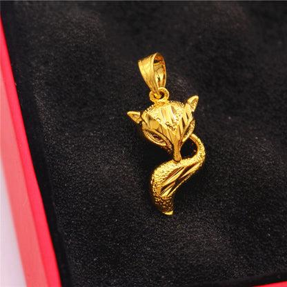 Gold Love Long Water Drop Clavicle Pendants