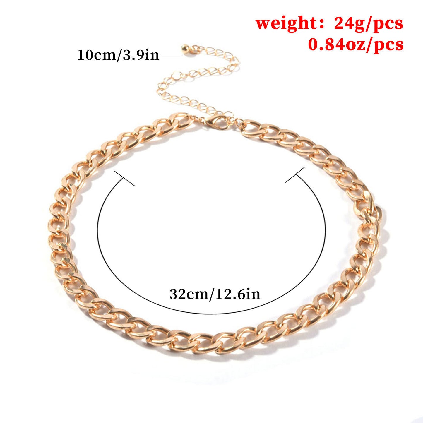 Geometric Short Thick Chain Personalized Fashionable Necklaces