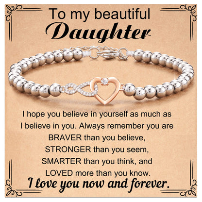 For Ladies Steel Ball Infinite Love Bracelets