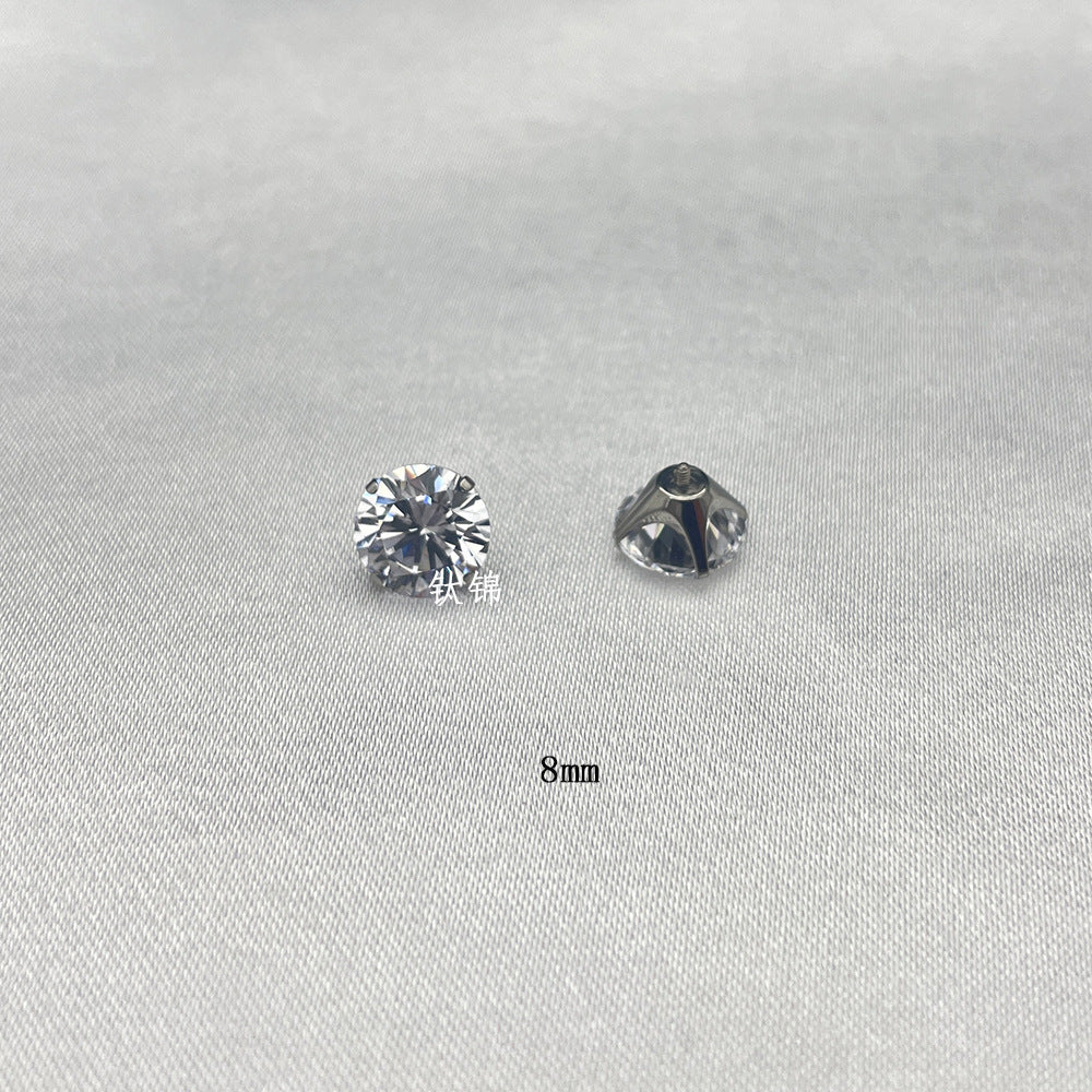 Alloy Zircon Rhinestone Ear Bone Labret Earrings