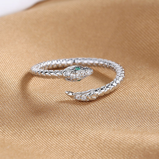 Vintage Snake Open Female Sier Spirit Rings