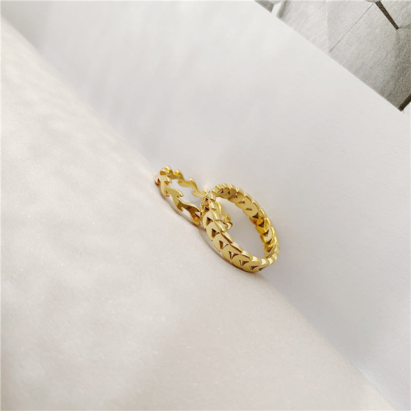 Simple Cold Style Fresh Wheat Female Rings