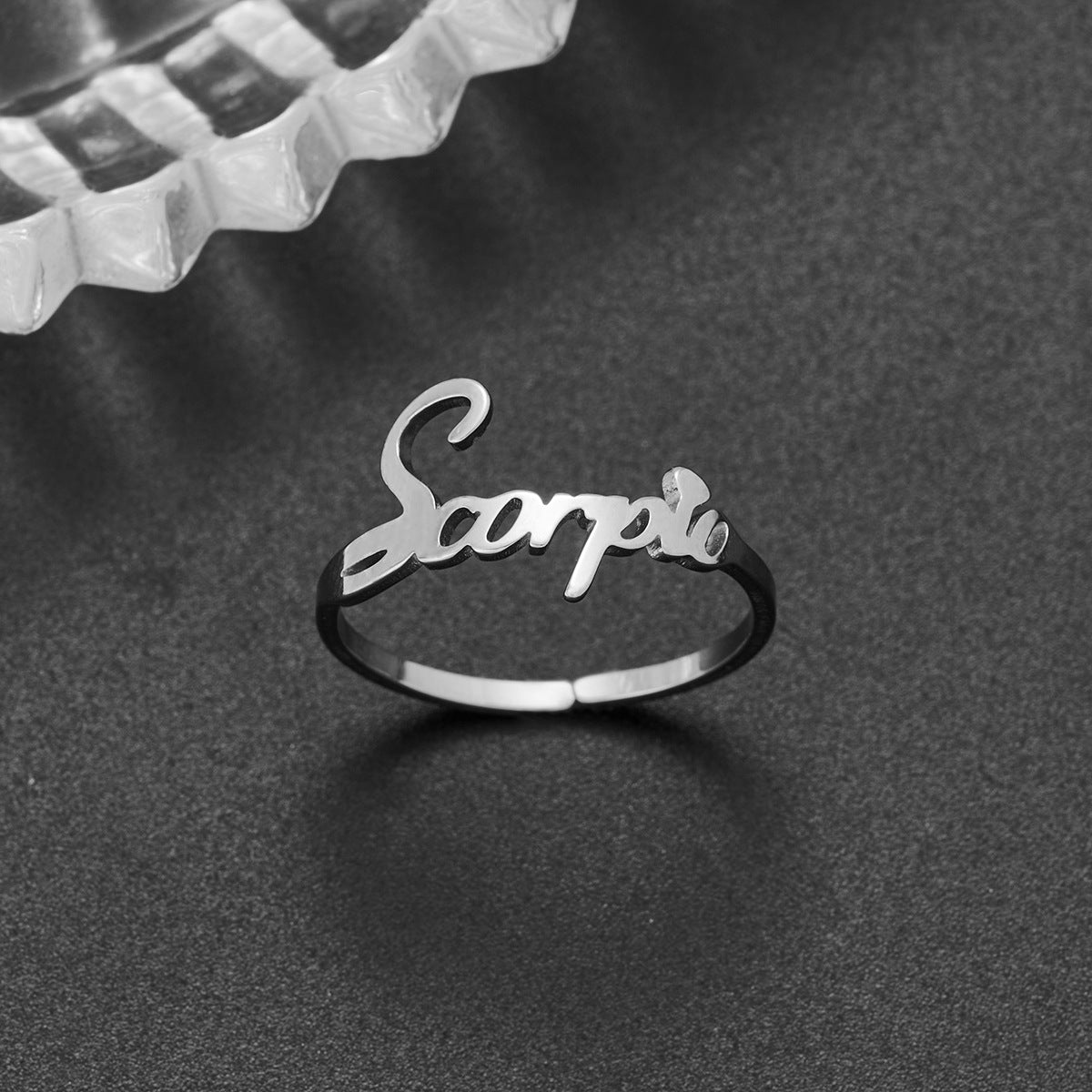 Stainless Steel Jewelry Personalized Simple Twee Rings