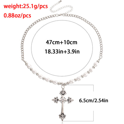 Women's Ornament Vintage Cross Fashion Simple Business Necklaces