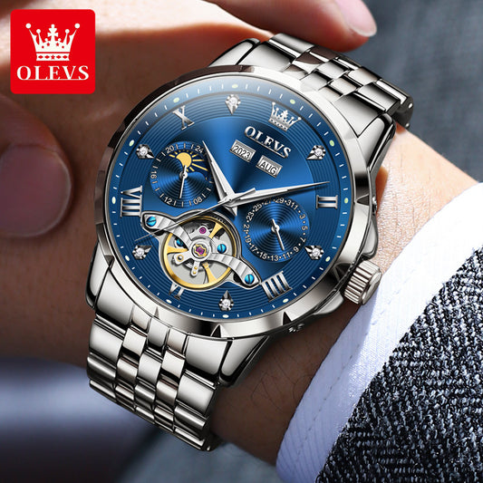 Men's Endorsement Watch Automatic Moon Phase Business Mechanical Watches