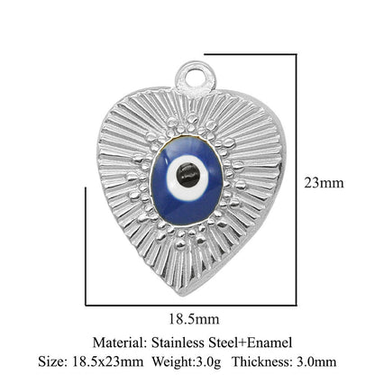 Stainless Steel Geometric Round Sun Eyes Pendants