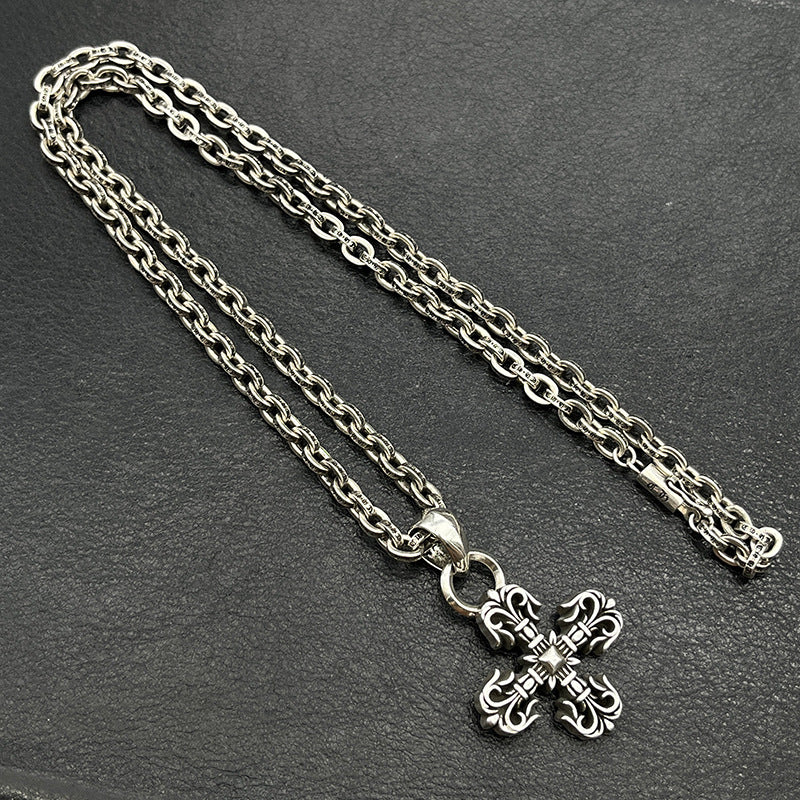 Women's & Men's Large Cross Big Sword Sweater Chain Necklaces