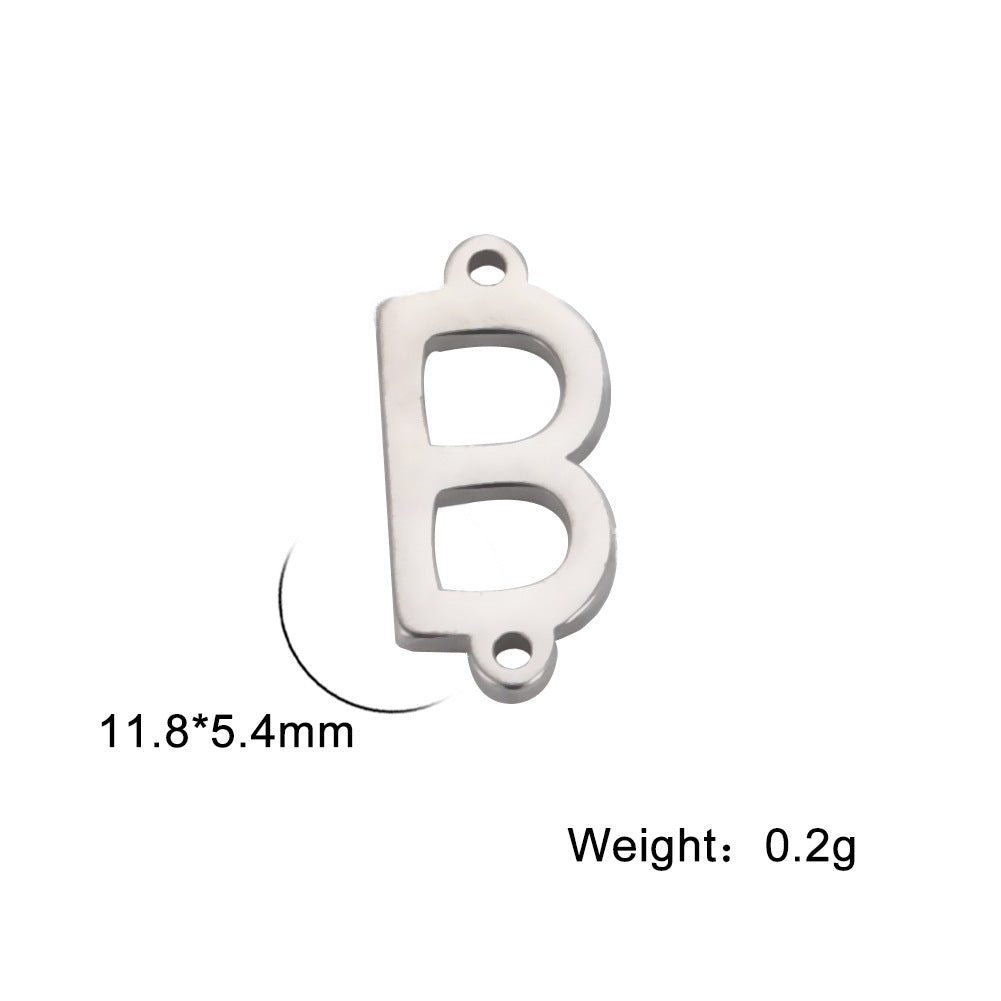 Personality Trend Ornament Letters Upper Lower Holes Pendants