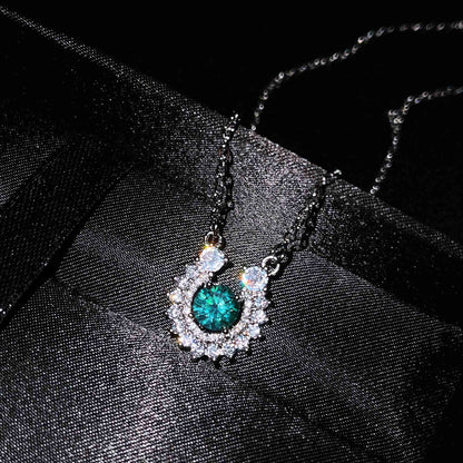 Live Streaming Maldives Blue Green Diamond Deer Pendants