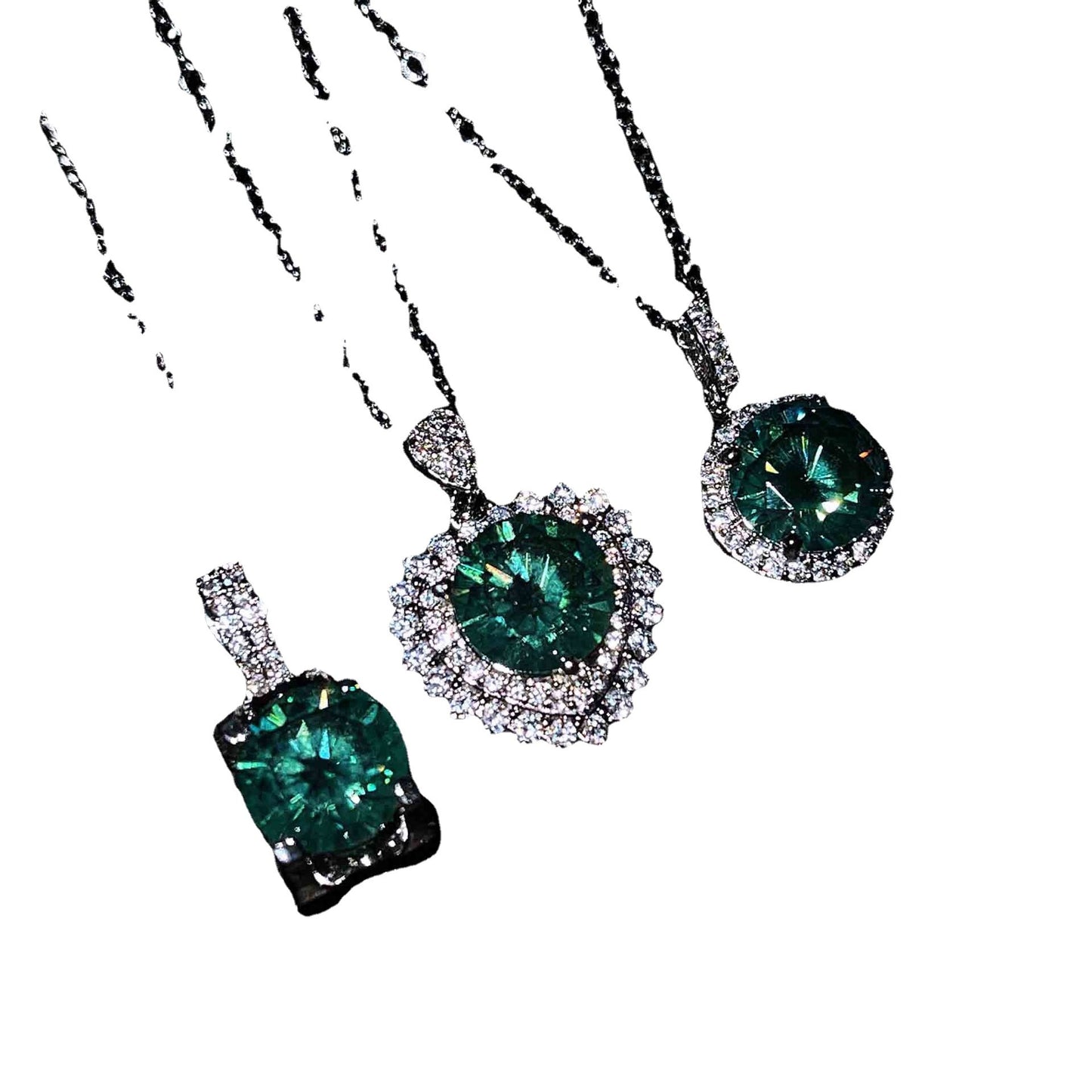 Live Streaming Maldives Blue Green Diamond Deer Pendants