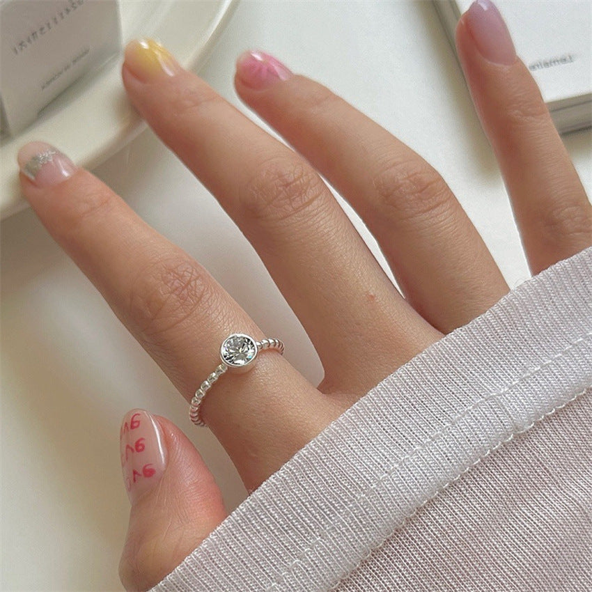 Women's Simple Sterling Sier Special Interest Light Rings