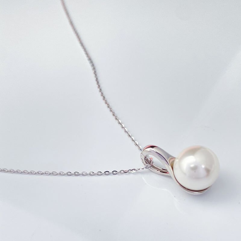 Women's Eardrop Frame Ornament Sier Pearl Head Female Necklaces