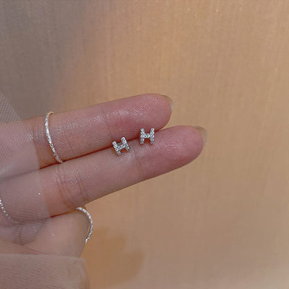 Women's Small Letter Simplicity Ear Refined Grace Rings