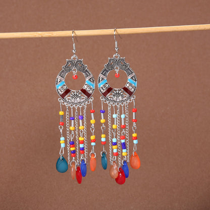 Style Female Temperament Bohemian Vacation Tassel Earrings