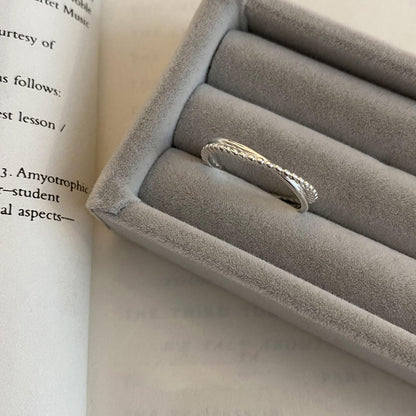 Women's Simple Design Small Pieces Of Sier Pearl Rings