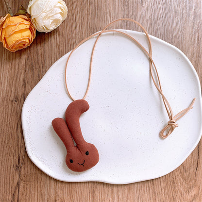 Children's Korean Style Fabric Mushroom Cartoon Small Necklaces