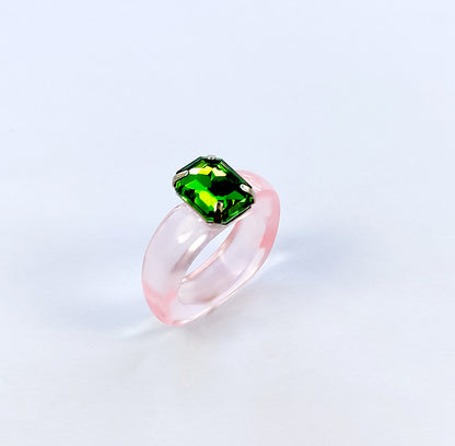 Korean Design Candy Color Gemstone Retro Diamonds Rings