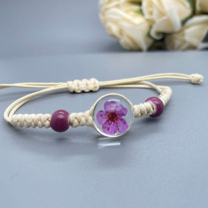 Sweet Fresh Cute Dried Flower Cherry Bracelets