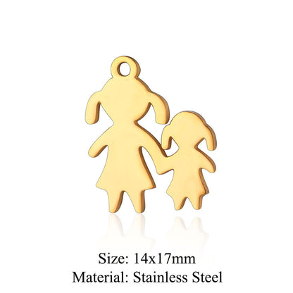 Boy Jewelry Titanium Steel Family Ornament Pendants