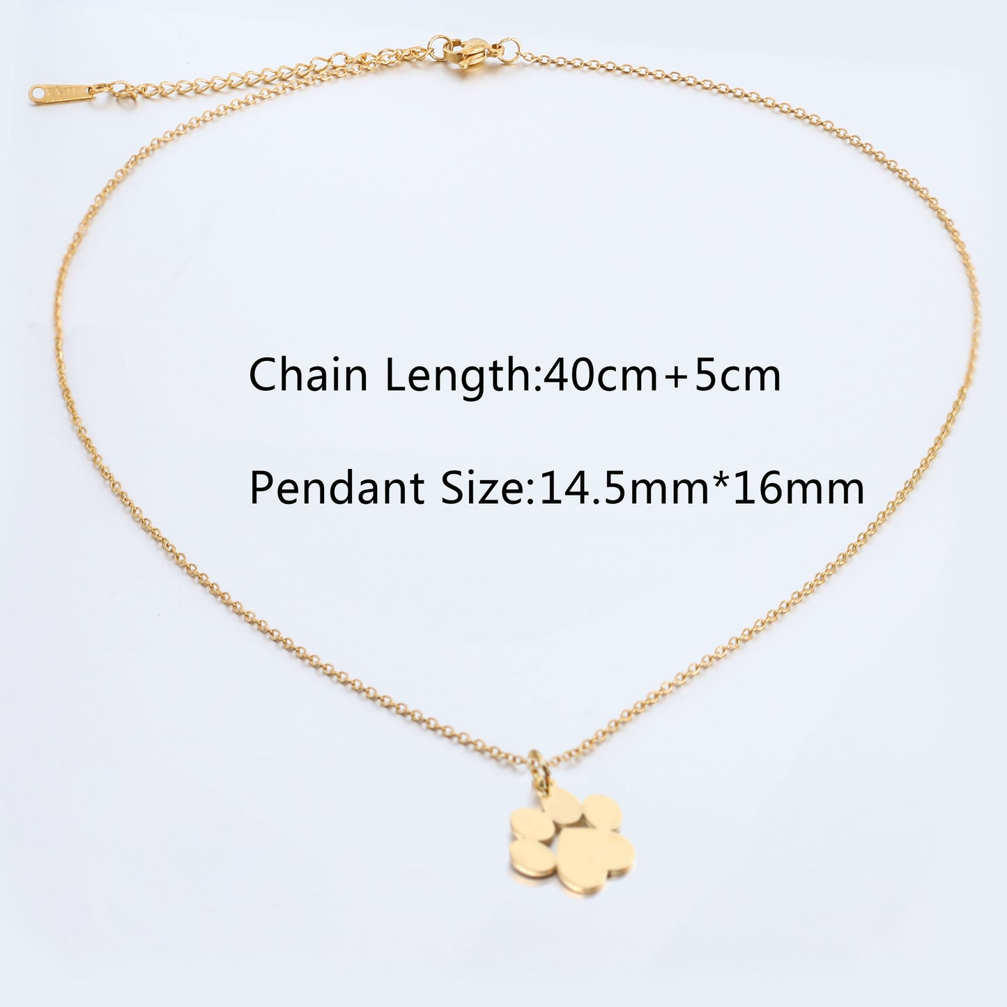 Women's Titanium Steel Creative Pet Cat's Paw Necklaces