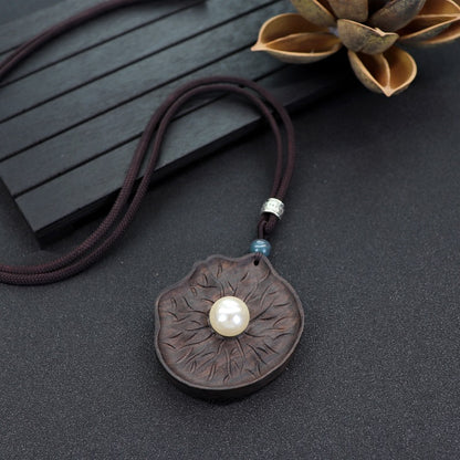 Women's Simple Zen Sweater Chain Cotton Linen Pendants