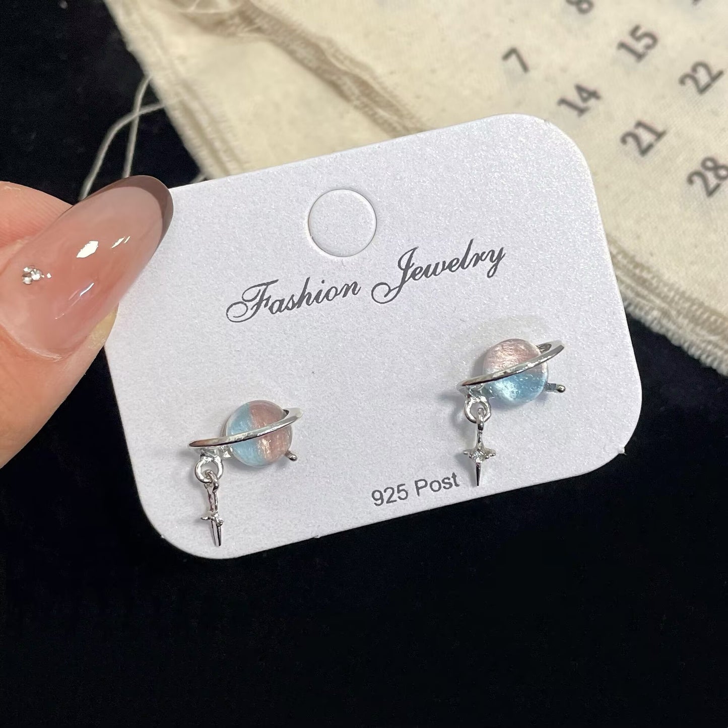 Summer Personality Planet Suit Irregular Female Earrings