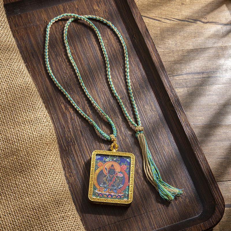 Tibetan Sweater Chain Hand Painted Alloy Pendants