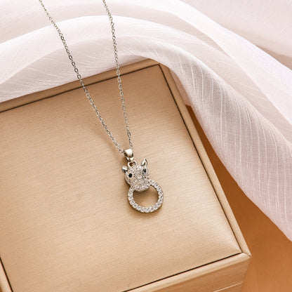 Steel Female Devil's Eye Niche Light Necklaces